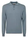 Alpha Industries Long-sleeve Button Polo Shirt In Gray