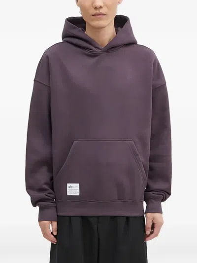 Alpha Industries Long-sleeve Hoodie In Purple