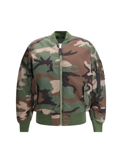 ALPHA INDUSTRIES MA-1 BASE CAMO FLIGHT BOMBER JACKET