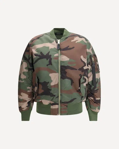 ALPHA INDUSTRIES MA-1 BASE CAMO FLIGHT BOMBER JACKET