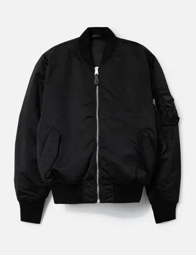 Alpha Industries Ma-1 Base Flight Bomber Jacket In Black