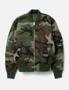 Alpha Industries Ma-1 Base Flight Bomber Jacket Camo In Green