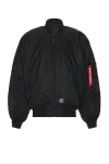 Alpha Industries Ma-1 Blood Chit Flight Jacket Gen Ii In Black