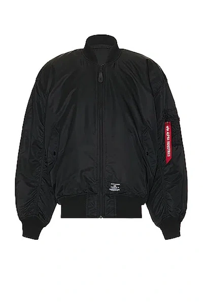 Alpha Industries Ma-1 Blood Chit Flight Jacket Gen Ii In Black