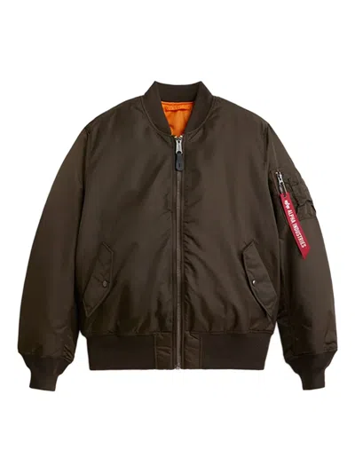 Alpha Industries Ma-1 Bomber Jacket In Brown