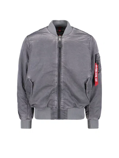 Alpha Industries "ma-1" Bomber Jacket In Gray