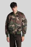 Alpha Industries Ma-1 Primaloft Flight Camo Bomber Jacket In Multi
