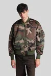 Alpha Industries Ma-1 Primaloft Flight Camo Bomber Jacket In Multi