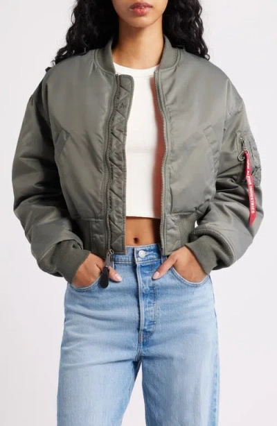 Alpha Industries Ma-1 Crop Flight Jacket In Multi