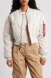 Alpha Industries Ma-1 Crop Flight Jacket In Neutral