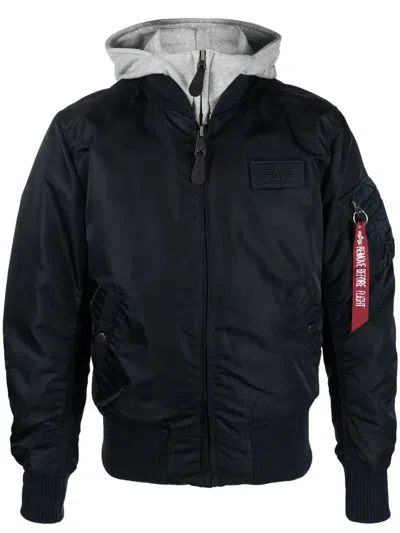 Alpha Industries Ma-1 D-tec Bomber Jacket In Blau