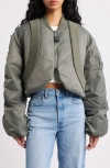 Alpha Industries Ma-1 Flight Jacket In Gray