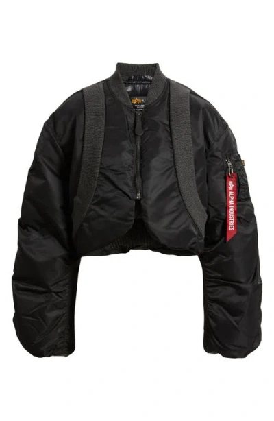 Alpha Industries Ma-1 Flight Jacket In Black