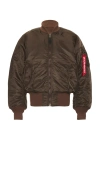 Alpha Industries Ma-1 Flight Jacket In Chocolate