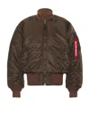Alpha Industries Ma-1 Flight Jacket In Chocolate