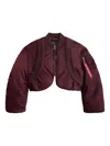 Alpha Industries Ma-1 Knit Rib Flight Jacket In Red