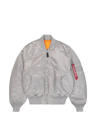 Alpha Industries Ma-1 Heritage Bomber Jacket In Silver