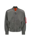 Alpha Industries Ma-1 Heritage Reversible Bomber Jacket In Gray