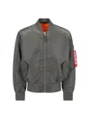Alpha Industries "ma-1 Heritage" Reversible Bomber Jacket In Gray