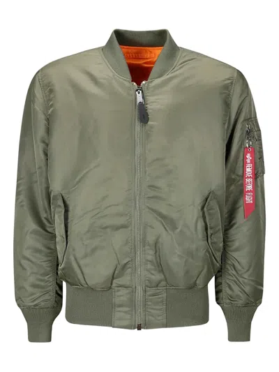 Alpha Industries Ma-1 Heritage Zip-fastening Bomber Jacket In Green