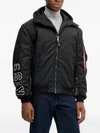 Alpha Industries Ma-1 Hooded Jacket In Black