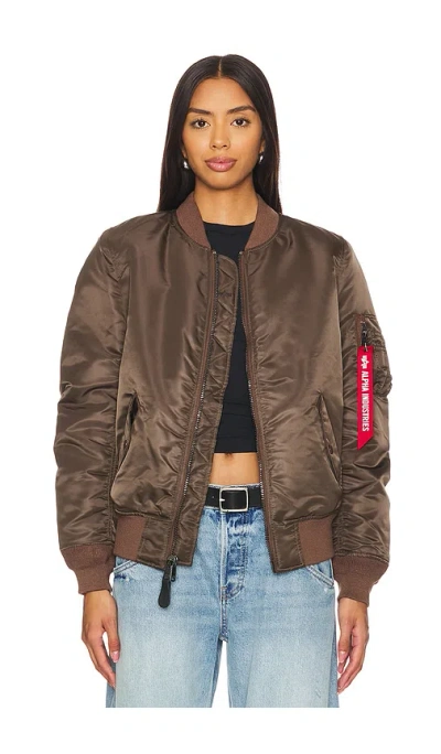 Alpha Industries Ma-1 Jacket In 초콜렛