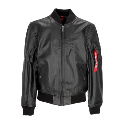 Alpha Industries Ma-1 Leather Lf Black Men's Jacket