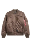 Alpha Industries Ma-1 Mod Flight Jacket In Brown