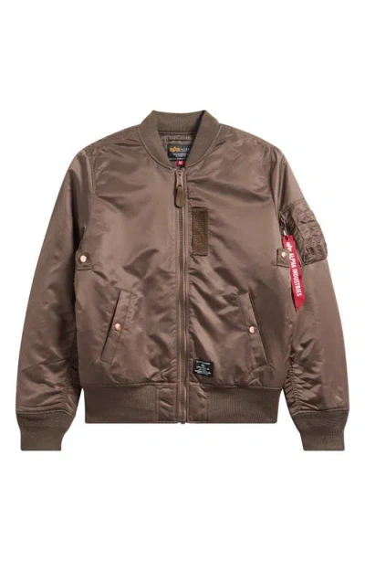 Alpha Industries Ma-1 Mod Flight Jacket In Brown
