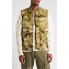 Alpha Industries Ma-1 Mod Water Resistant Vest In Green Blur Camo