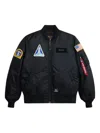 Alpha Industries Ma-1 Nasa-patched Jacket In Black