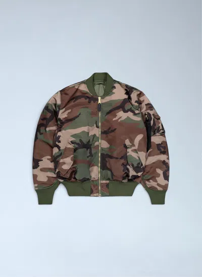 ALPHA INDUSTRIES MA-1 PRIMALOFT FLIGHT CAMO BOMBER JACKET