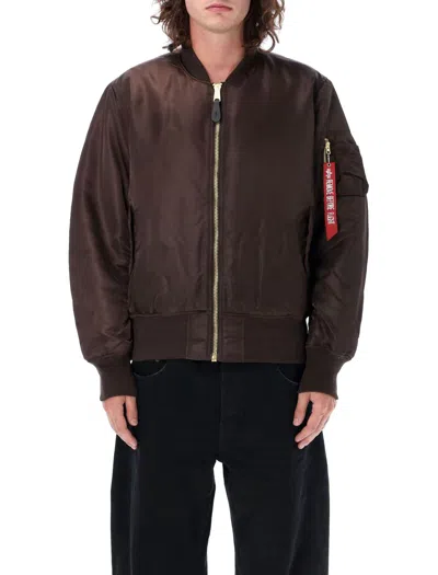 Alpha Industries Ma-1 Reversible Bomber In Brown