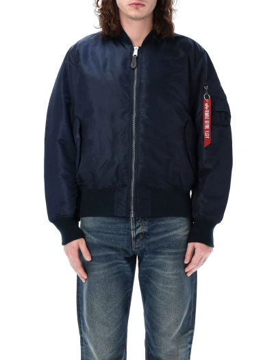 Alpha Industries Ma-1 Reversible Bomber In Rep Blue