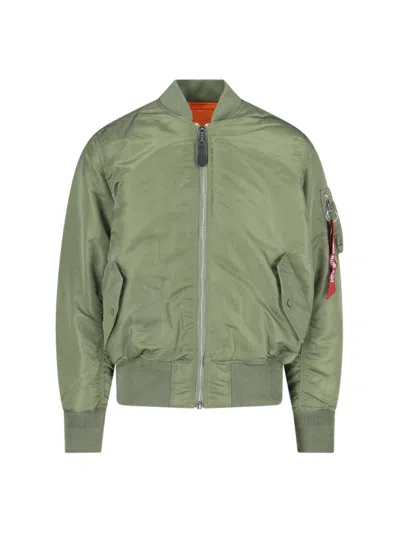 Alpha Industries Ma-1 Reversible Jacket In Green