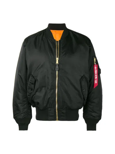 Alpha Industries Ma-1 Reversible Oversized Bomber Jacket In Black
