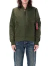 Alpha Industries Men's Hooded Logo Puffer Down Jacket Dark Olive In Dk Green