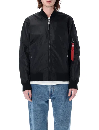 Alpha Industries Embroidered-design Bomber Jacket In Black