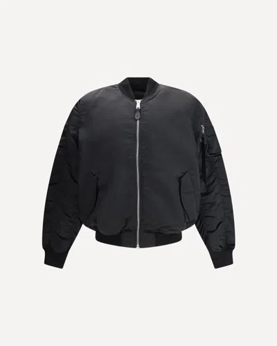 Alpha Industries Magnetic Pocket Bomber Jacket In Black