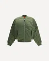 Alpha Industries Ma-1 Vf 59 Long Bomber Jacket Dark Green Nylon Bomber Jacket In Green