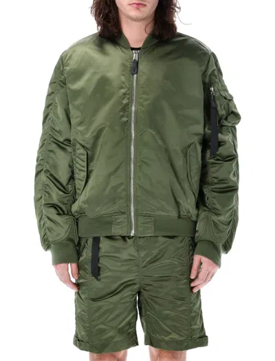 S&co. ALPHA INDUSTRIES MA-1 オリーブ M Alpha Industries Men's Vintage Olive MA-1 Slim Flight Jacket