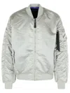 Alpha Industries Zip-fastening Bomber Jacket In Gray