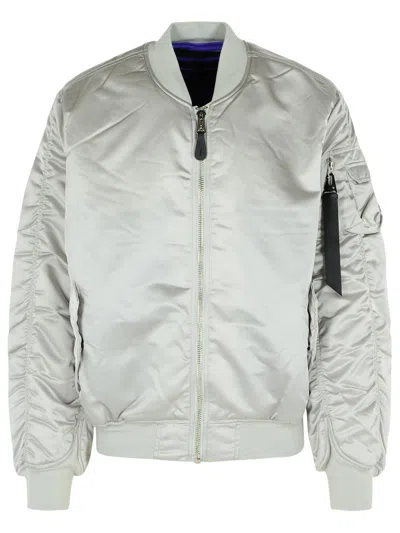 Alpha Industries 'ma-1 Uv' Grey Nylon Bomber Jacket In Gray