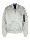 Alpha Industries Ma-1 Uv Grey Nylon Bomber Jacket In Gray
