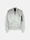 Alpha Industries 'ma-1 Uv' Grey Nylon Bomber Jacket In Silver