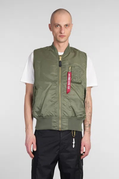 Alpha Industries Ma-1 Waistcoat Waistcoat In Green Nylon