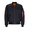Alpha Industries Ma-1 Vf Fighter Squadron Men's Bomber Jacket Black In Black