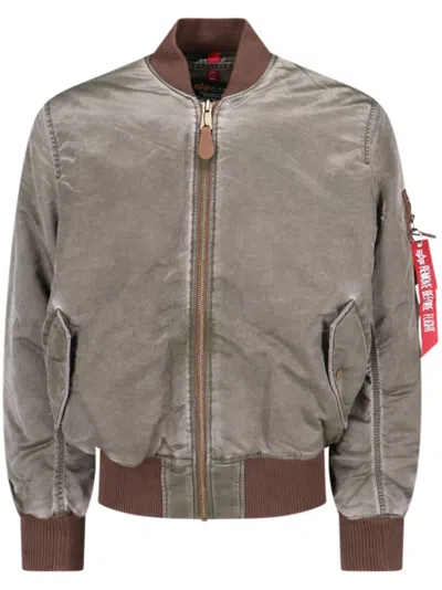 Alpha Industries Ma-1 Vintage Bomber Jacket In Gray
