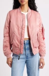 Alpha Industries Ma-1 W Bomber Jacket In Pink