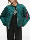 Alpha Industries Ma-1 Zip Padded Jacket In Green